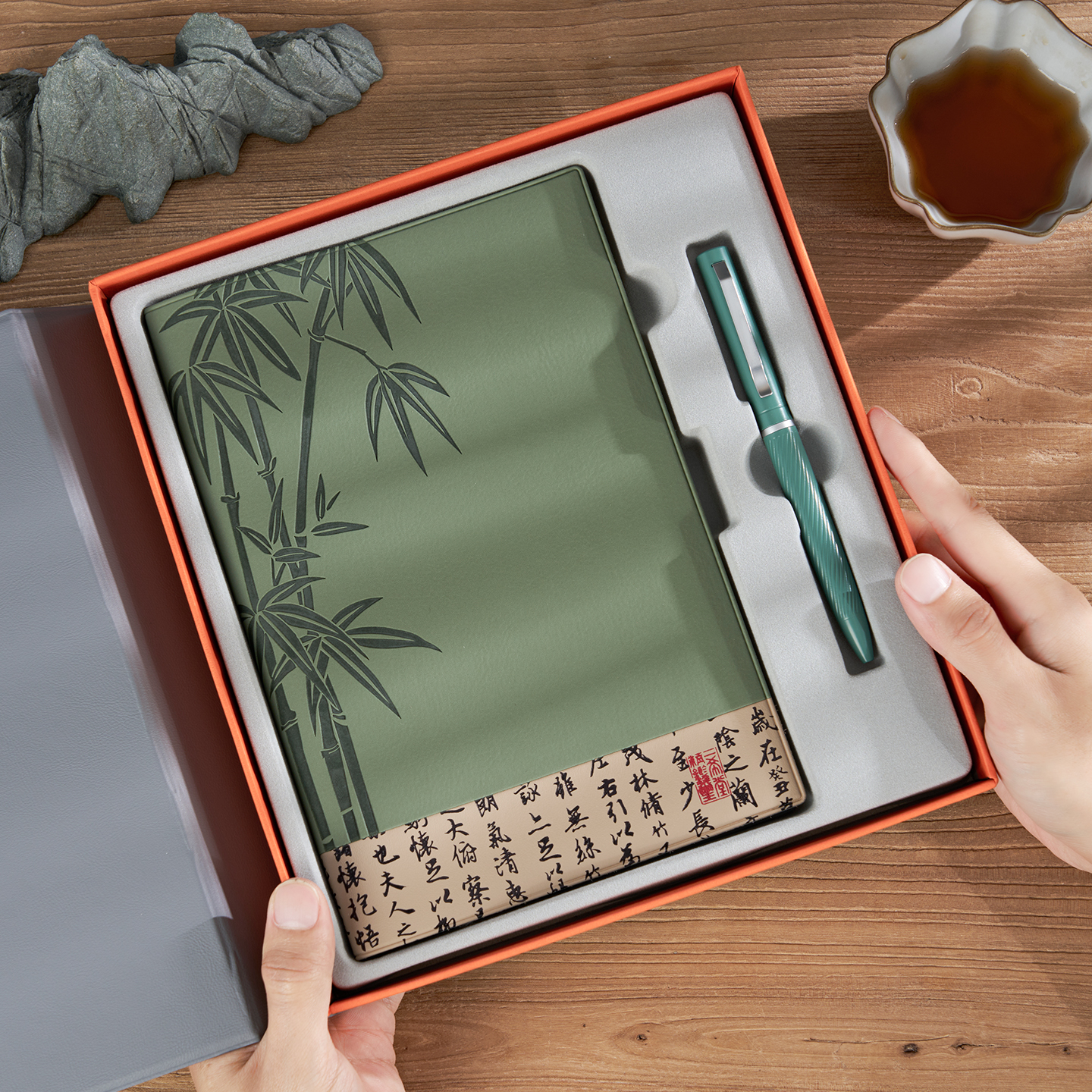 国潮笔记本本子礼盒套装定制logo中国风精美伴手礼物送老师纪念品商务办公加厚款记事记录本公司企业礼品定制