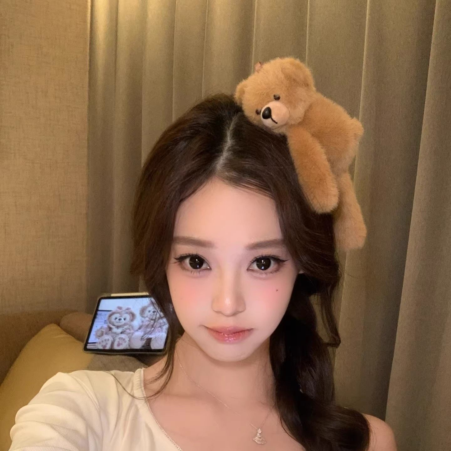 泰迪熊可爱卡通玩偶抓夹高级感时髦洋气独特个性少女心发夹