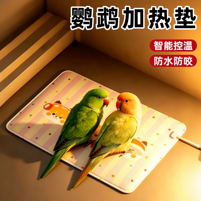 鹦鹉雏鸟恒温加热垫冬季保暖图片