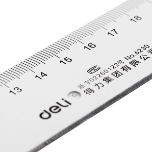 得力学生文具6230 透明尺子30cm厘米直尺 塑料直尺 绘图制图工具