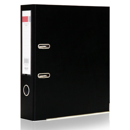 得力收纳三寸活页经济黑蓝快劳夹