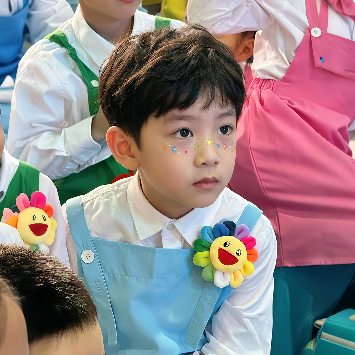 六一儿童节舞台妆脸贴妆容彩妆diy贴演出装饰无毒易清洗创意趣味