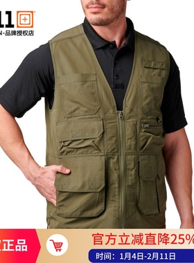 5.11轻战术多功能背心 511新品户外宽松摄影钓鱼多袋男马甲 80034