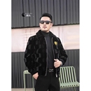 恒源祥官方正品 夹克新 来样加工定制金貂绒仿皮草外套貂皮大衣男士