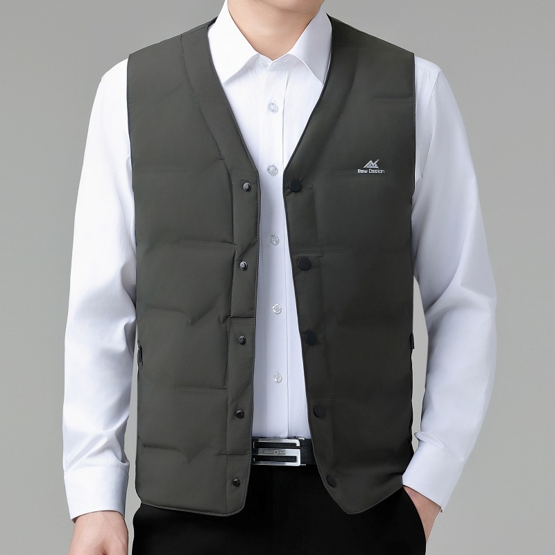 恒源祥官方正品品牌2024新款男士羽绒马甲男冬季薄款保暖背心无袖