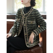 时尚 恒源祥妈妈秋装 洋气 中老年女装 春秋季 小香风外套2025秋装 新款