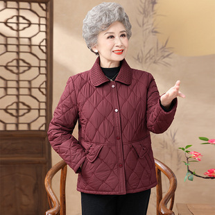 时尚 羽绒棉服奶奶秋装 外套小个 老太太中老年女冬装 恒源祥官方正品