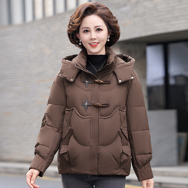 恒源祥官方正品2025中年妈妈羽绒服洋气加厚外套洋气中老年人保暖