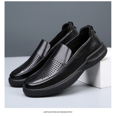 康奈官方正品商务休闲凉鞋打孔透气真皮男士洞洞鞋厂家直销一件代