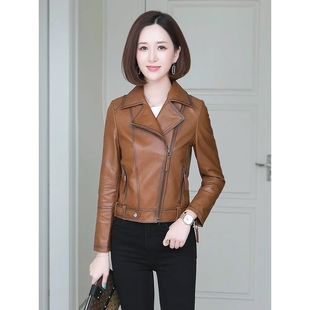 恒源祥官方正品 夹克外套 加工定制女士皮衣