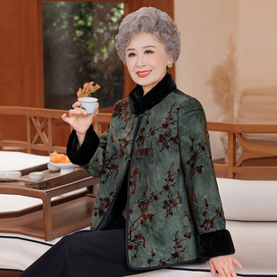 仿皮毛一体大衣中老年高贵仿水貂绒外 新款 恒源祥官方正品 妈妈冬装