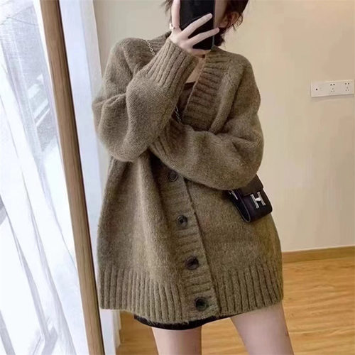 New sweaters for autumn winter, loose cardigans, knitwe top