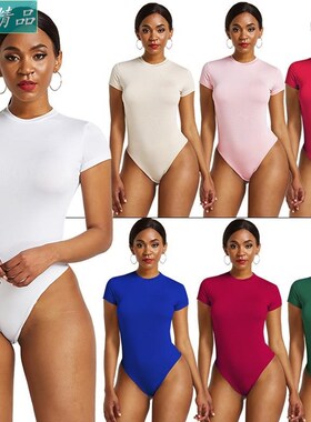 2020 summer tops women bodysuits undershirts 短袖连体打底衣