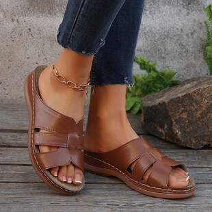 Large size thick soled slippers women's cars, beach sandals