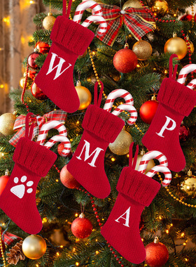 Christmas Small Letter Christmas Socks Cute Footprints socks