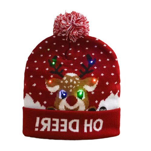 Hat Autumn/Winter Festival LED Light Knitted Hat Colorful