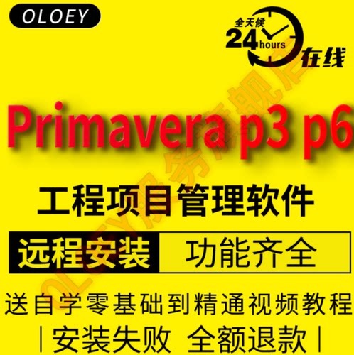 primavera p3 p6工程项目管理软件 送视频教程实例19.12新版