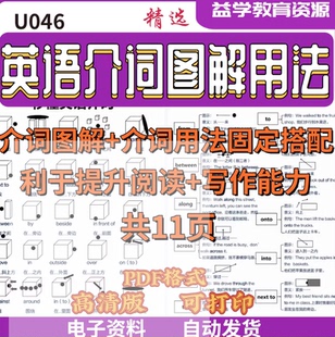 英语介词图解用法固定搭配记忆大全提升阅读+写作能力电子版