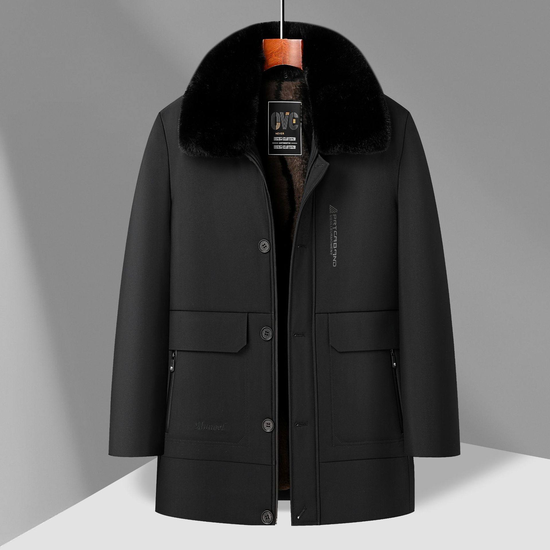 恒源祥男装冬季棉衣脱卸款加绒加厚爸爸冬装棉服中长款爷爷棉袄保,男装,毛呢大衣,淘宝优惠券,粉丝福利购,淘宝优惠卷