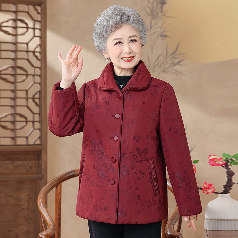 恒源祥中老年女装妈妈中式翻领棉服奶奶加厚保暖棉袄外套60岁70老,女装/女士精品,中老年女装,淘宝优惠券,粉丝福利购,淘宝优惠卷