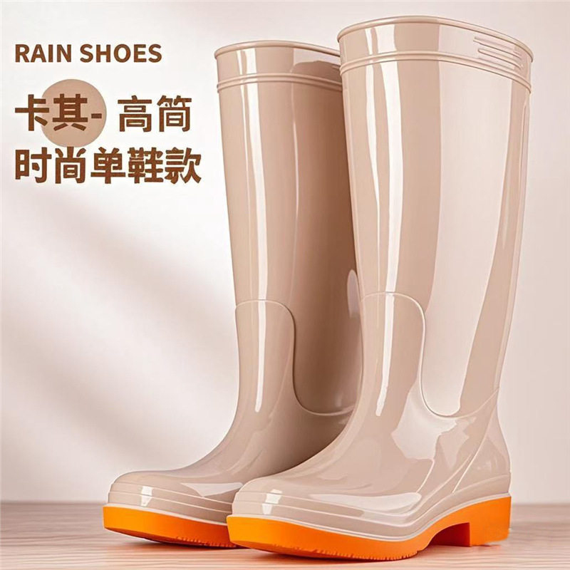 德国精工外贸女士成人雨鞋高筒中筒防水防滑胶鞋加棉厨房工作雨靴