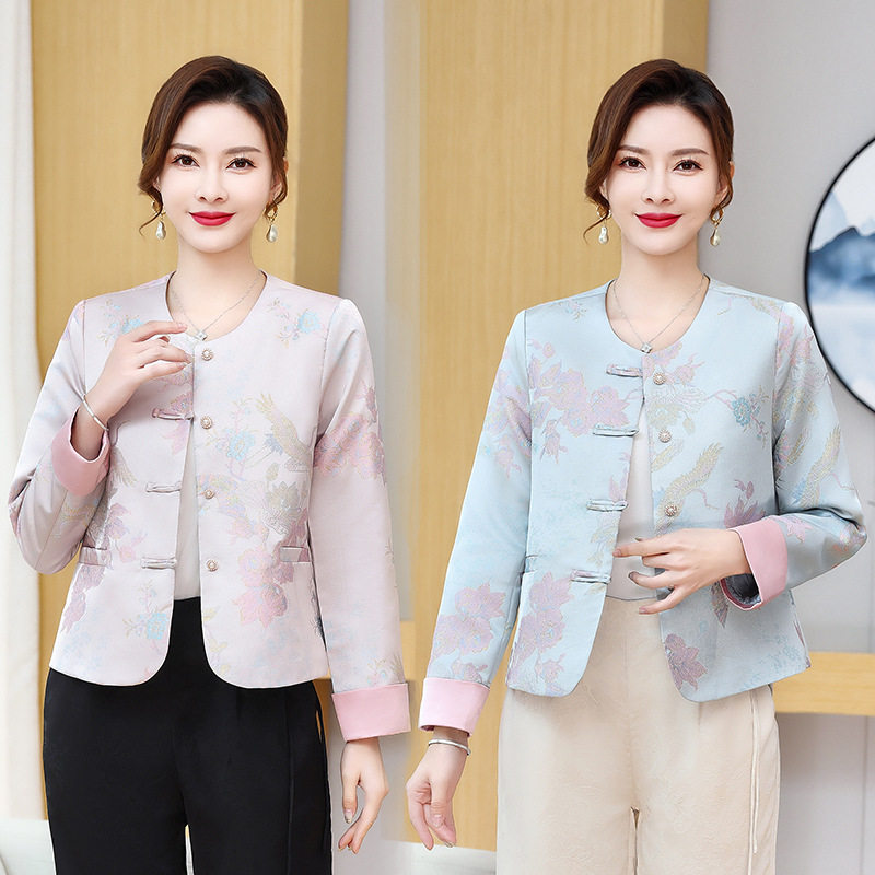 恒源祥中老年妈妈秋装外套新中式国风女装贵夫人春秋盘扣上衣小香,女装/女士精品,中老年女装,淘宝优惠券,粉丝福利购,淘宝优惠卷