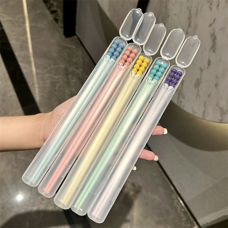 德国精工新款糖豆便携式筷子专用情侣套装上班上学出门携带方便收