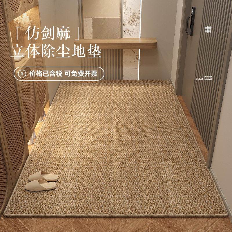 德国精工仿剑麻地垫入户门地毯家用垫防滑客厅轻奢高级玄关脚垫可