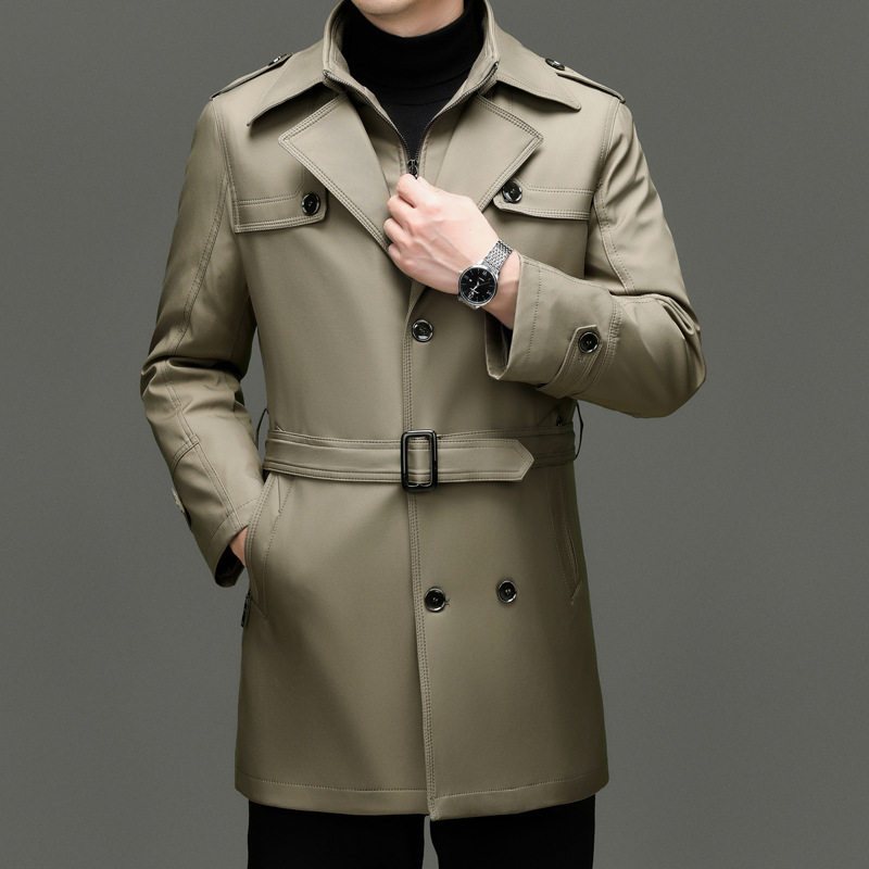 恒源祥男士中长款风衣秋冬商务休闲双排扣肩章挺括有型外套年时尚,男装,夹克,淘宝优惠券,粉丝福利购,淘宝优惠卷