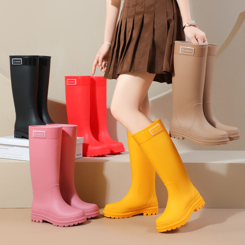 德国精工雨鞋女款时尚成人高筒雨靴网红洋气长筒水鞋防滑防水胶鞋