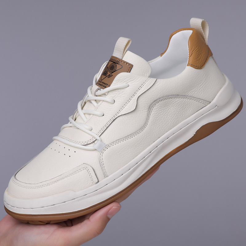 康奈头层牛皮男鞋2025春季新款男士牛筋底防滑真皮潮流皮鞋网红小