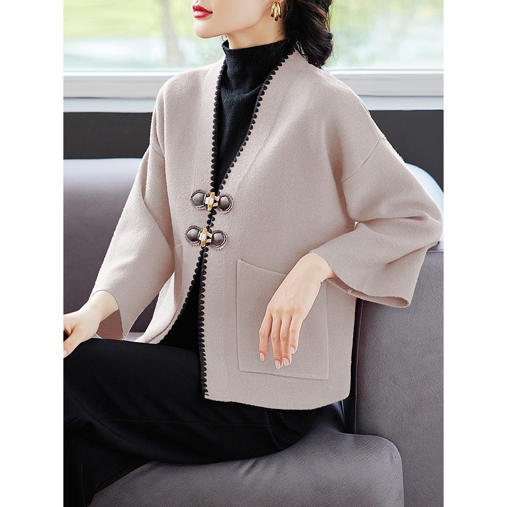 恒源祥妈妈秋装外套短款2025新款40岁中老年女春秋针织上衣开衫两,女装/女士精品,毛呢外套,淘宝优惠券,粉丝福利购,淘宝优惠卷