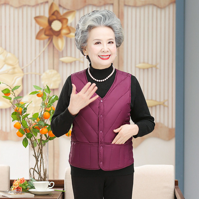 恒源祥奶奶装女中老年秋冬装加棉加绒背心外套加肥大码保暖棉衣马,男装,中老年上装,淘宝优惠券,粉丝福利购,淘宝优惠卷