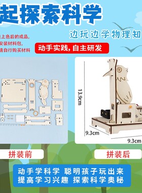 机械啄木鸟科技小制作 DIYSTEAM 科教益智玩具F347