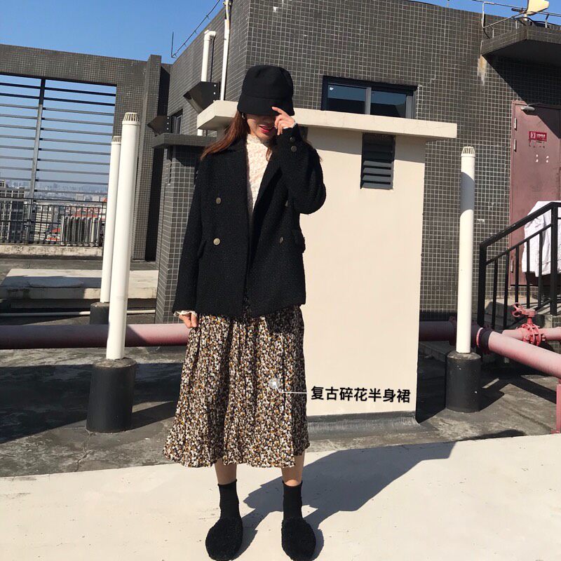 Aisui/好看的冬天配毛衣花花长裙 复古碎花半身裙秋冬女长款裙子在类目 女装/女士精品, 半身裙中 - 来自Buy2taobao.com提供专业的淘宝代购服务