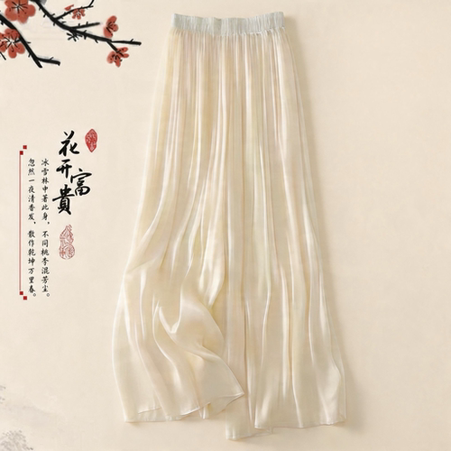 高腰垂感宽松慵懒风松紧腰阔腿裤女FTADM-518