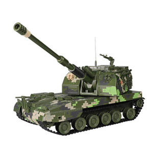 新款 1:50仿真05a式155加榴炮军事坦克榴弹炮合金模型车