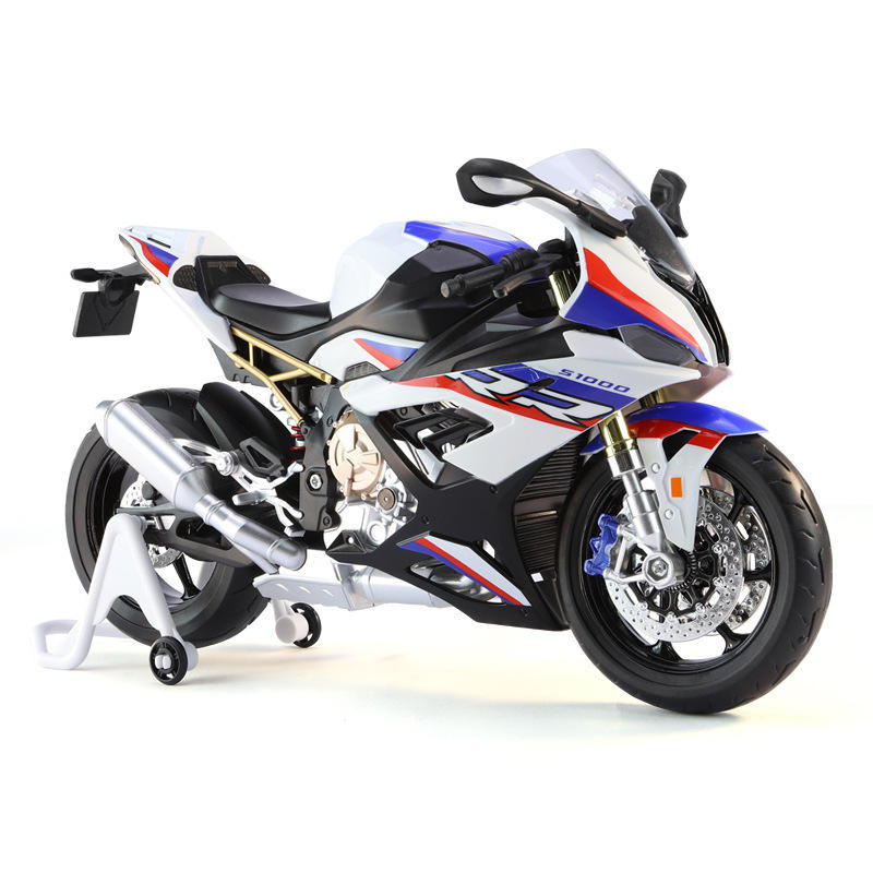 新款 跨境外贸M9-6盒装S1000R摩托车1/9仿真儿童灯光合金模型玩具