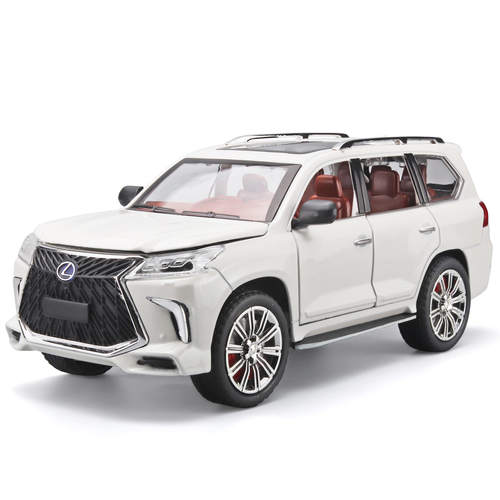 新款 （盒装）1:24仿真合金车模雷克萨斯LX570声光玩具车摆件