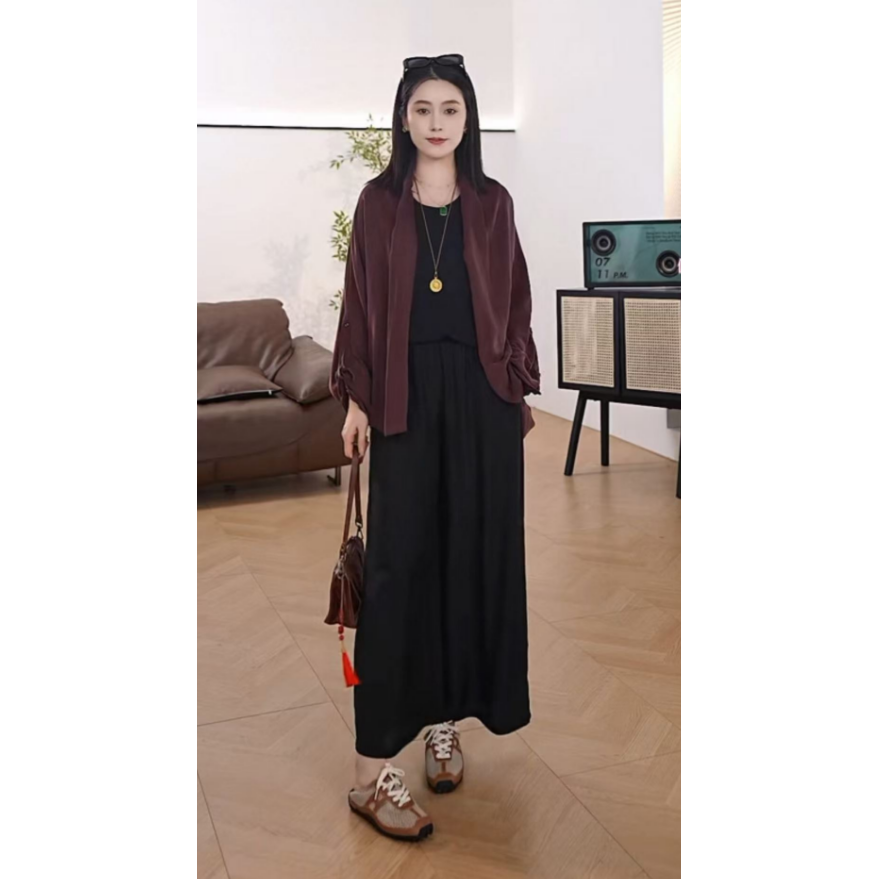 【潇潇&可机洗&九分甩裤】长90  夏新款女裤Q250938
