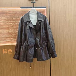潇潇丨慵懒骑士丨皮质娇嫩勿烫  长70  新款皮衣2606
