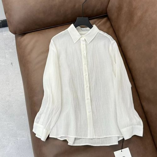 【潇潇】长70 亚麻女夏季宽松舒适透气衬衫69070