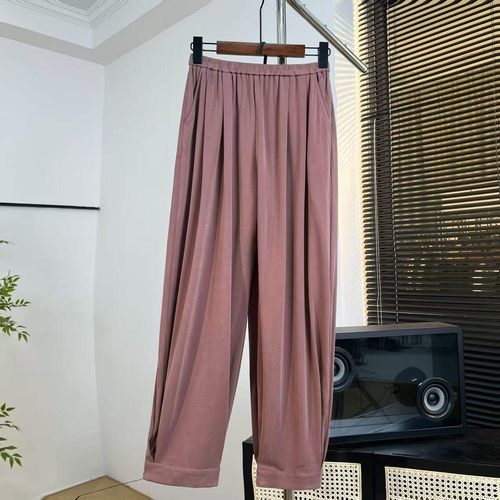 【潇潇&可机洗&超薄铜氨美式慢跑裤】长90  WK651