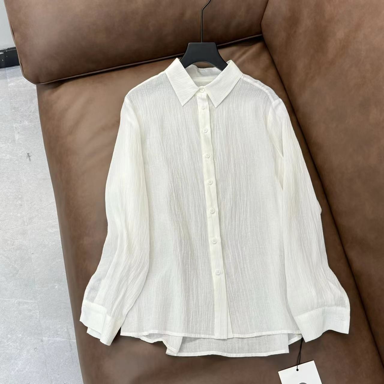 【美林姐妹】长70 亚麻女夏季宽松舒适透气衬衫69070