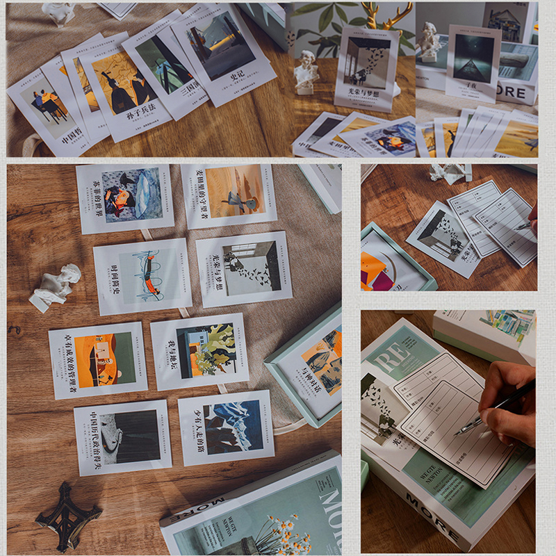 单间博物馆 100本必读书单推荐看阅读书籍打卡卡片经典励志明信片