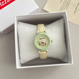 2026年新款小学生初中生手表女款高颜值可爱只看时间指针式石英表