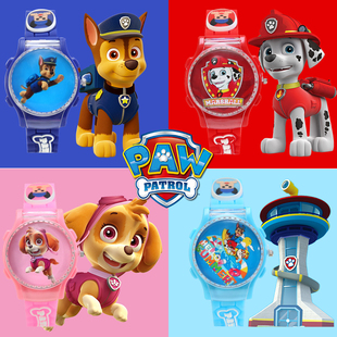 儿童手表女孩男生狗狗队阿奇天天只看时间防水电子表幼儿园小学生