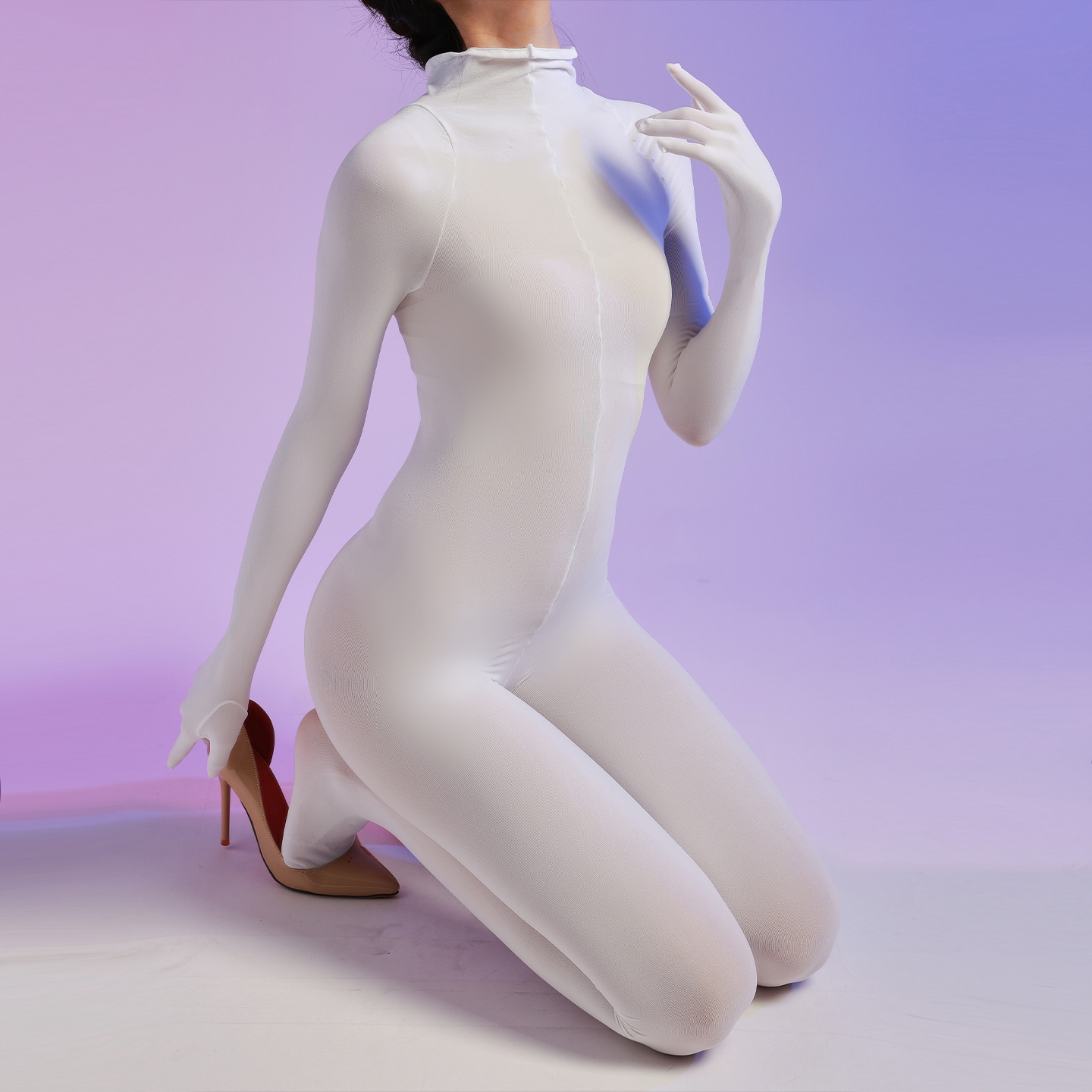 枪弹大码男士五指天鹅绒连体衣