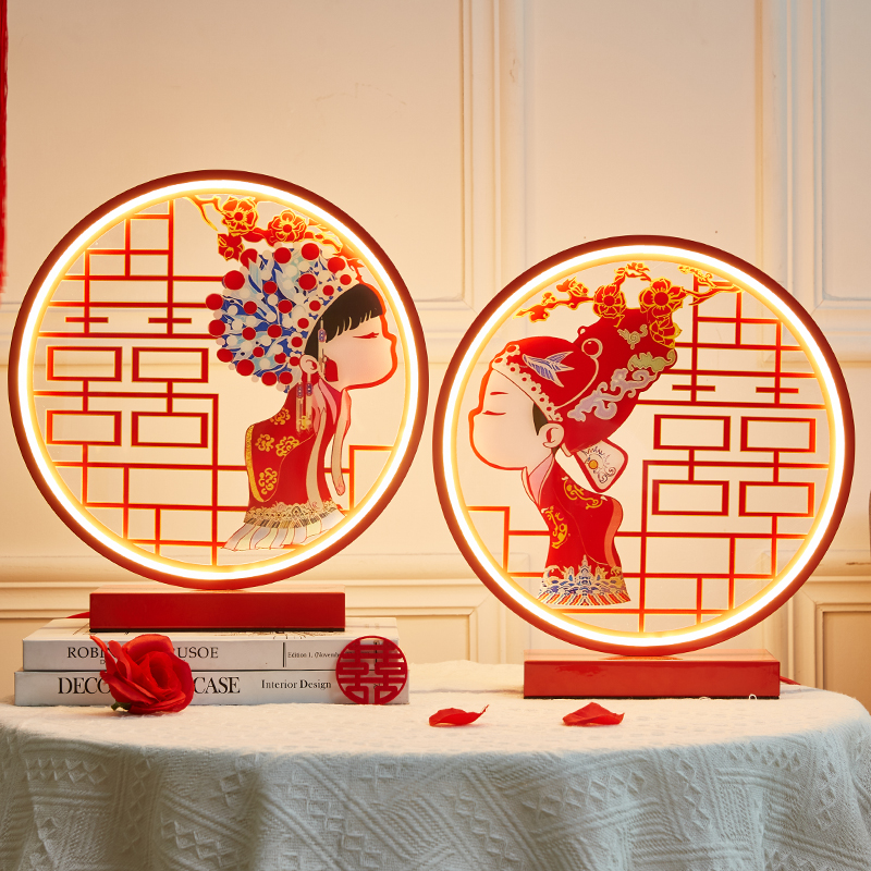 霓新新婚一对结婚台灯