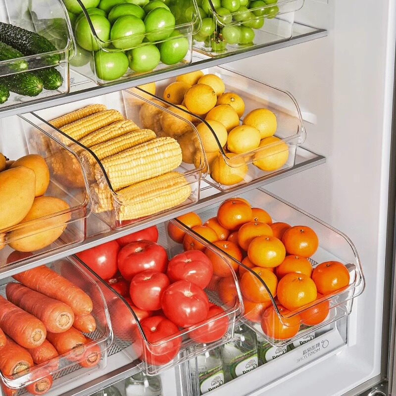 家用透明冰箱收纳盒冰箱专用保鲜盒大号抽屉式收纳筐冰箱收纳整理